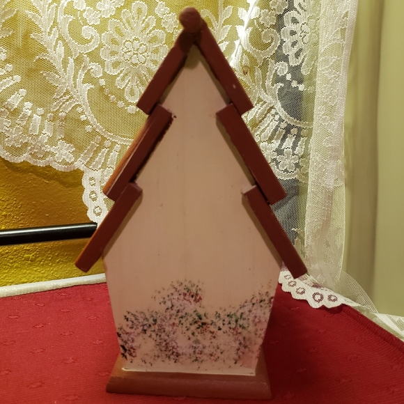 Vtg Wooden Painted Birdhouse Very Clean! Unused ! - Picture 5 of 7